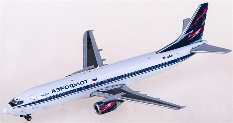 JC Wings Aeroflot Boeing 737-400 VP-BAR 1:400 Airplan Diecast Model view 1