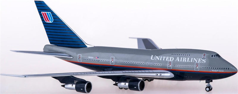 NG Models United Airlines Boeing 747SP N145UA Battleship 1:400 Diecast Model view 1