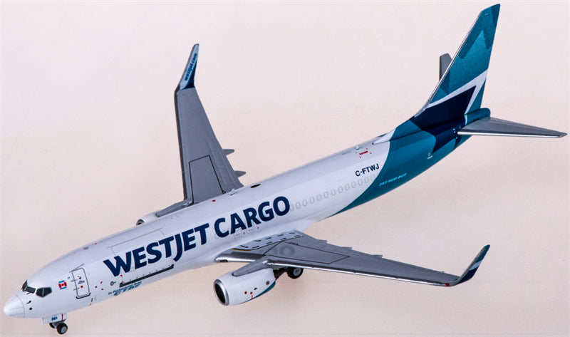 NG Models WestJet Cargo Boeing 737-800 C-FTWJ 1:400 Diecast Model view 2
