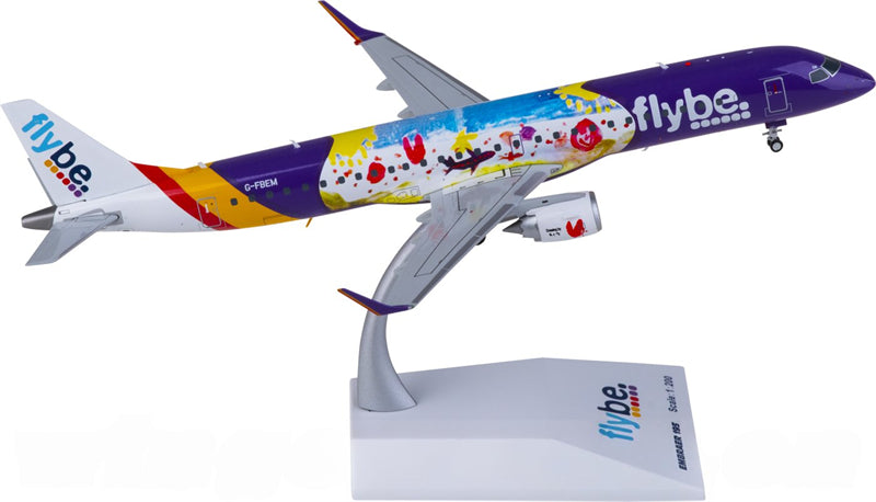 JC Wings Flybe for Embraer ERJ-195LR G-FBEM 1:200 Airplane Pre-built Airliner Model Display