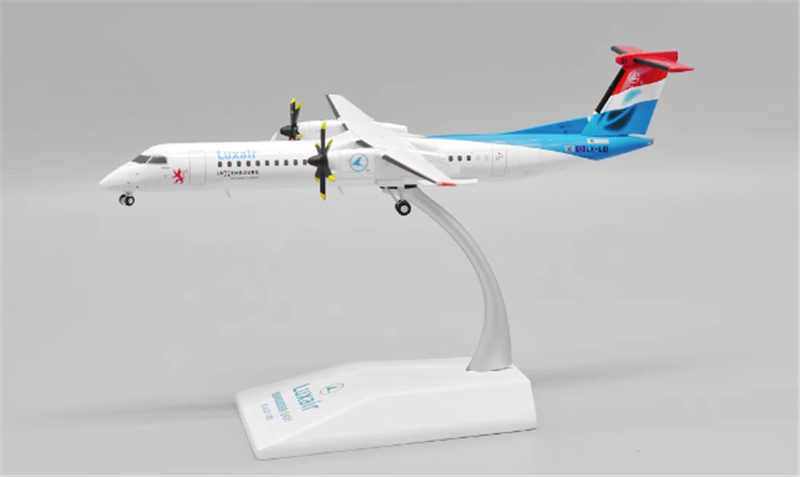 JC Wings Luxair BOMBARDIER Dash 8-Q400 LX-LQI 1:200 Aircraft Pre-built Model
