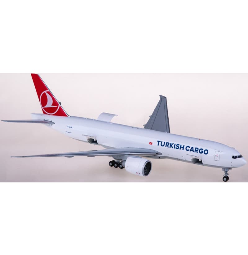 JC Wings Turkish Airlines Boeing 777-200F TC-LJR Interactive Series 1:200 Aircraft Pre-built  Airliner Model Display