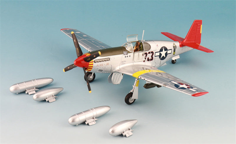 HOBBY MASTER P51C Mustang USAAF Alice-Jo flown by Pilot Capt. Wendell Pruitt 302nd FS Ramitelli Italy 1944 0.075 Aircraft Pre-built Model