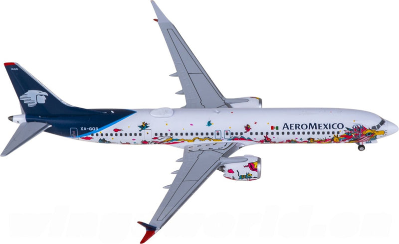 NG Models Aeromexico for Boeing 737 MAX 9 XA-GQS 1:400 Airplane Pre-built  Airliner Model Display