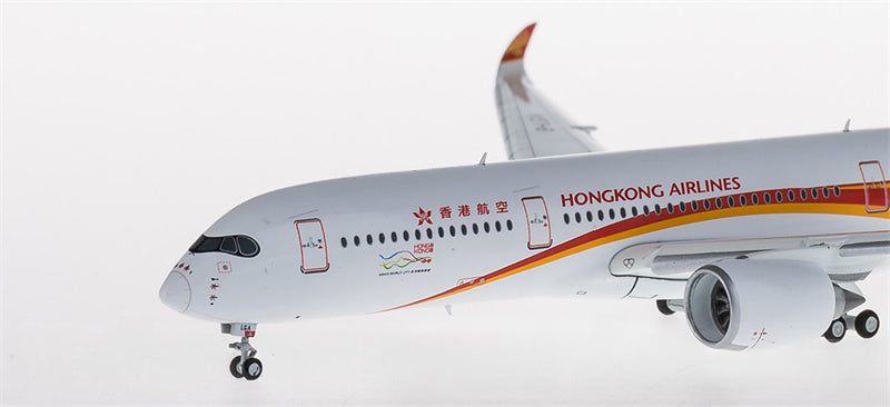 JC Wings Hong Kong Airlines Airbus A350-900 B-LGA Flaps Down 1:400 Diecast Model view 2