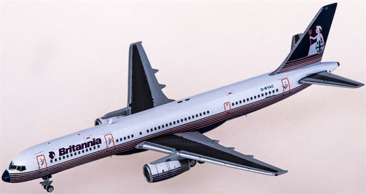 JC Wings Britannia for Boeing 757-200 G-BYAC 1:400 Airplane Pre-built  Airliner Model Display