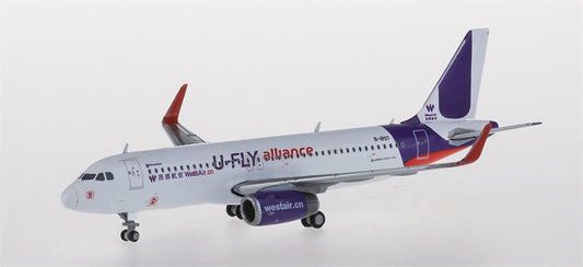 JC Wings West Air Airbus A320 B-1897 U-fly Alliance 1:400 Diecast Model view 1