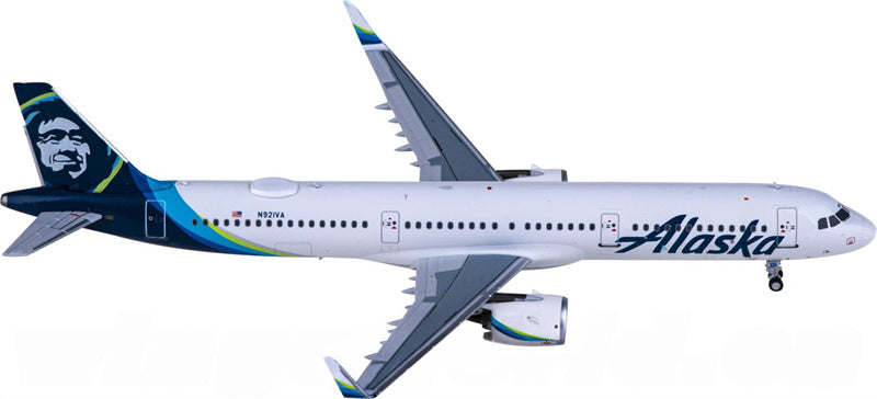 NG Models Alaska Airlines Airbus A321neo N921VA 1:400 Diecast Model view 3