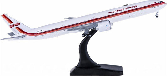 JC Wings Garuda Indonesia Boeing 777-300ER PK-GIK Retro color 1:400 Diecast Model view 1