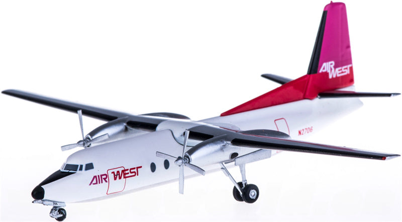 AeroClassics Air West Fokker F-27 N2706 1:200 Diecast Model view 1
