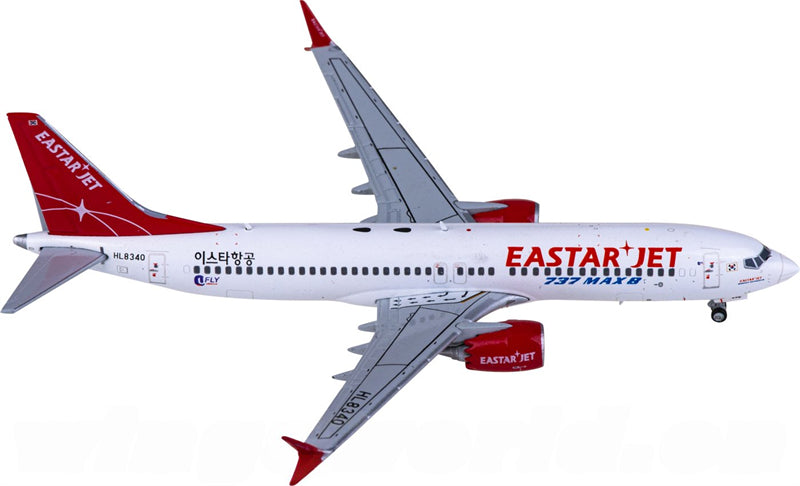 JC Wings Eastar Jet Boeing 737 MAX 8 HL8340 1:400 Diecast Model view 1