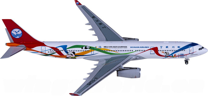 NG Models Sichuan Airlines Airbus A330-300 B-5945 1:400 Diecast Model view 1