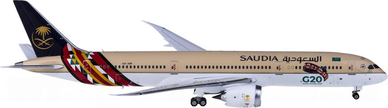 JC Wings Saudia Boeing 787-9 Dreamliner HZ-ARF 1:400 Diecast Model view 1