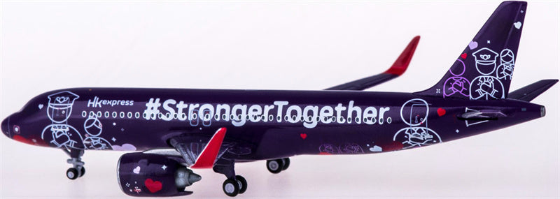 JC Wings HK Express Airbus A320neo StrongerTogether 1:400 Diecast Model view 4