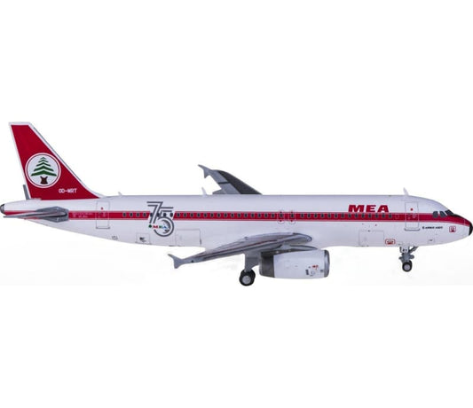 JC Wings Middle East Airlines MEA Airbus A320 OD-MRT Retro painting 1:400 Aircraft Pre-built  Airliner Model Display