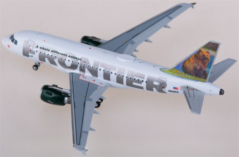 NG Models Frontier Airlines Airbus A318 N801FR 1:400 Diecast Model view 3