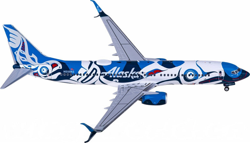 NG Models Alaska Airlines Boeing 737-800 N559AS 1:400 Diecast Model view 2