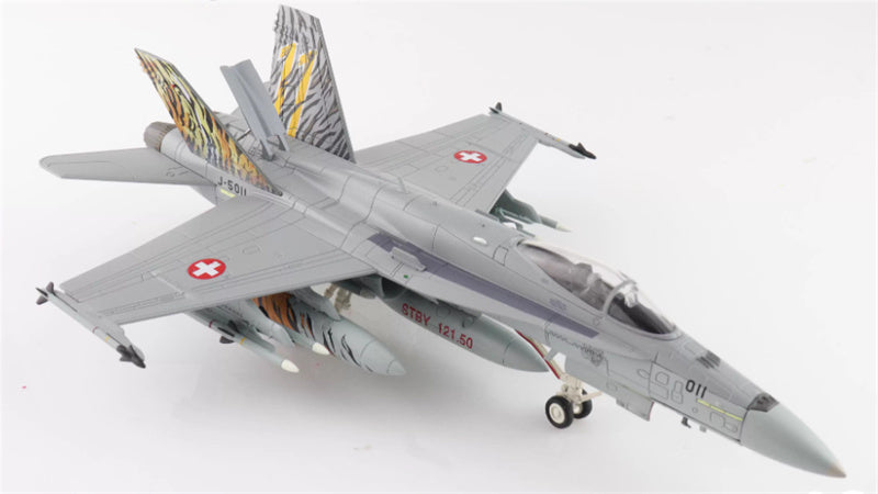 HOBBY MASTER F/A-18C Swiss AF 2003 Tiger Meet J-5011 Staffel 11 Swiss Air Force 1:72 Aircraft Pre-built Model