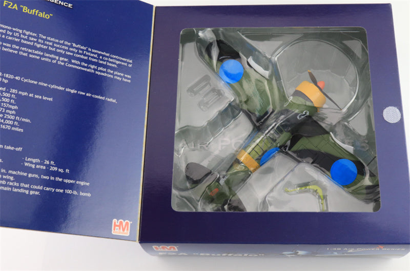 HOBBY MASTER Brewster Model 239 Buffalo BW393 3/LeLv 24 Finnish Air ce March 1944 1:48 Aircraft Pre-built Model