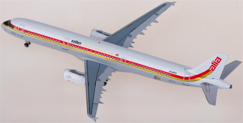 AeroClassics Royal Jordanian Airlines Airbus A321 JY-AYV Alia Retro 1:400 Diecast Model view 2