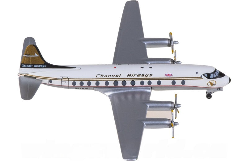 AeroClassics Channel Airways Vickers Viscount 800 G-APPC 1:400 Aircraft Pre-built  Airliner Model Display