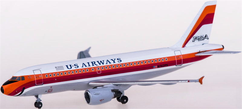 AeroClassics US Airways Airbus A319 N742PS PSA 1:400 Diecast Model view 1