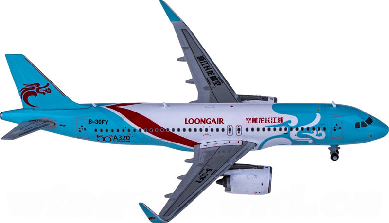 JC Wings Loong Air Airbus A320neo B-30FV 1:400 Diecast Model view 3