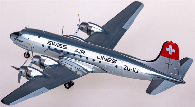 Herpa Swissair Douglas DC-4 ZU-ILI 1:200 Diecast Model view 4