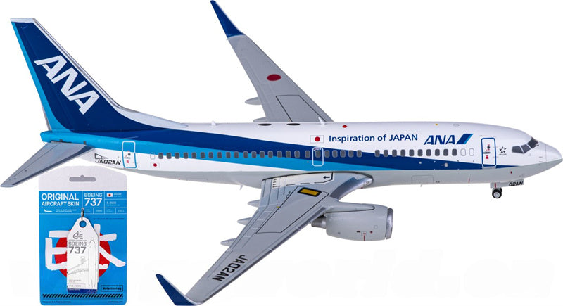 JC Wings ANA Boeing 737-700 JA02AN with Aviationtag 1:200 Diecast Model view 2