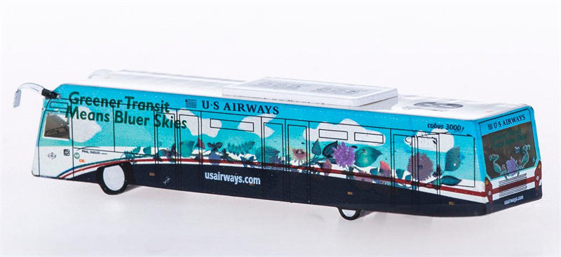 Geminijets US Airways Cobus 3000 Airport Passenger Bus 2pcs a set 1:200 Accessory Model view 3