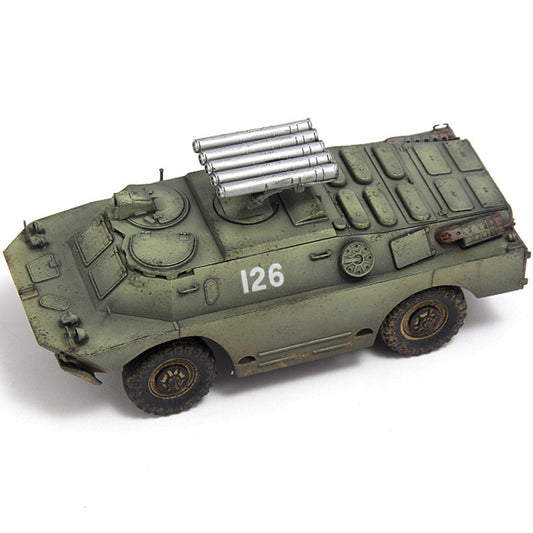 S-MODEL Soviet BRDM-2 126 Wheeled Combat Vehicle 9P148 Missile Launcher 1:72 Tank Pre-built Model