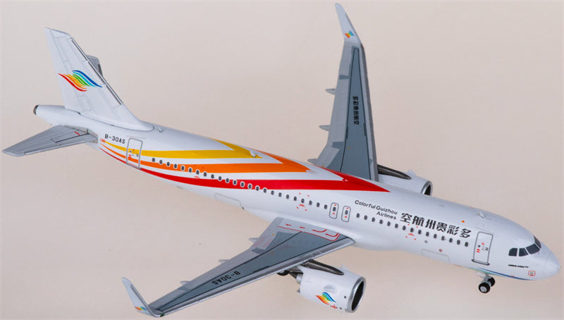 NG Models Colorful Guizhou Airlines Airbus A320neo B-30AS 1:400 Diecast Model view 4