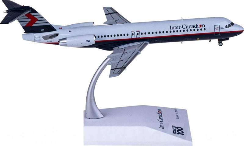 JC Wings Inter-Canadien Fokker 100 C-FICO 1:200 Diecast Model view 2
