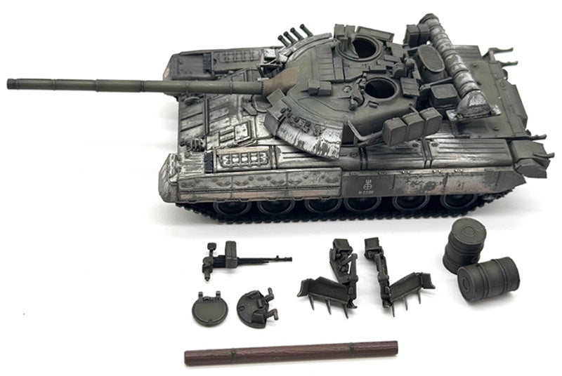 ARTISAN Russian T80U main battle snow w/ mine plow lot of modified parts and etchings 1:72 Tank Pre-built Model