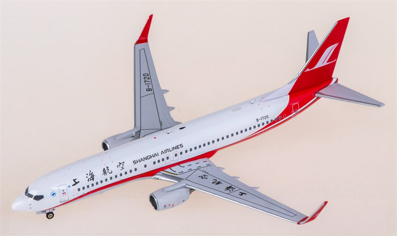 AeroPolaris Shanghai Airlines for Boeing 737-800 B-1720 1:400 Airplane Pre-built  Airliner Model Display