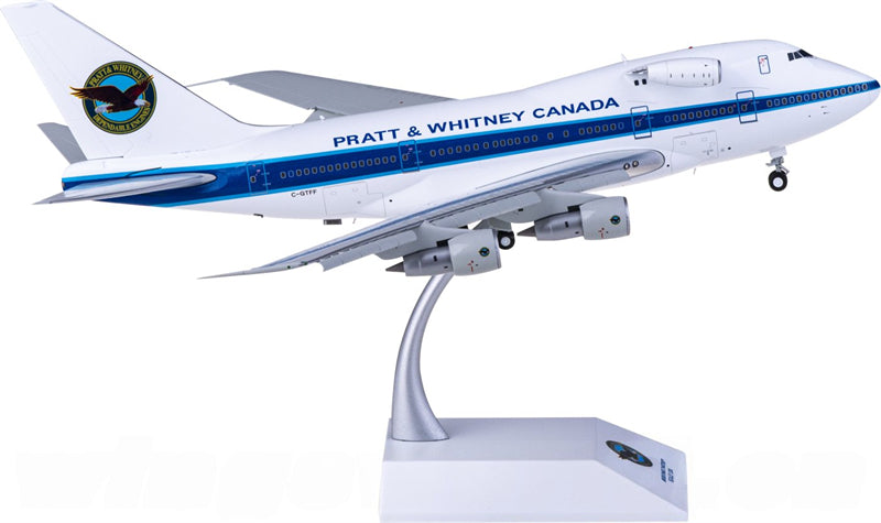 JC Wings Pratt & Whitney Canada Boeing 747SP C-GTFF Flaps Down 1:200 Diecast Model view 1