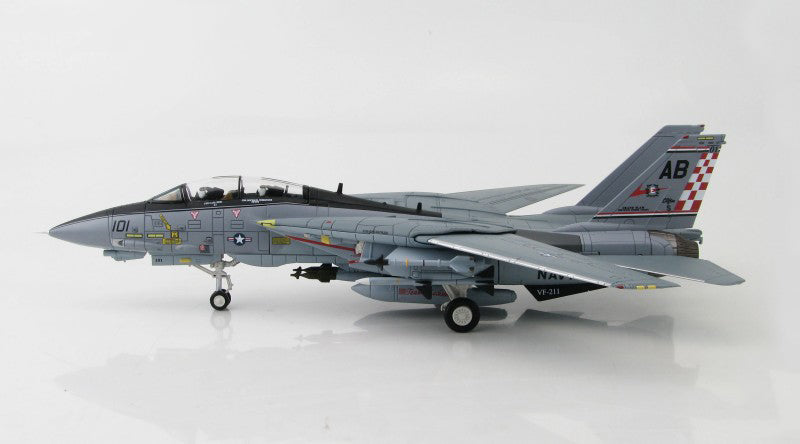 HOBBY MASTER USN F-14A VF-211 Fighting Checkmates CO 1:72 Model 2004 USS Enterprise（CVN-65）  AB101