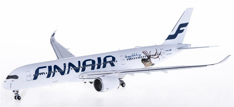 JC Wings Finnair Airbus A350-900 OH-LWD Happy Holiday Flaps Down 1:400 Diecast Model view 2