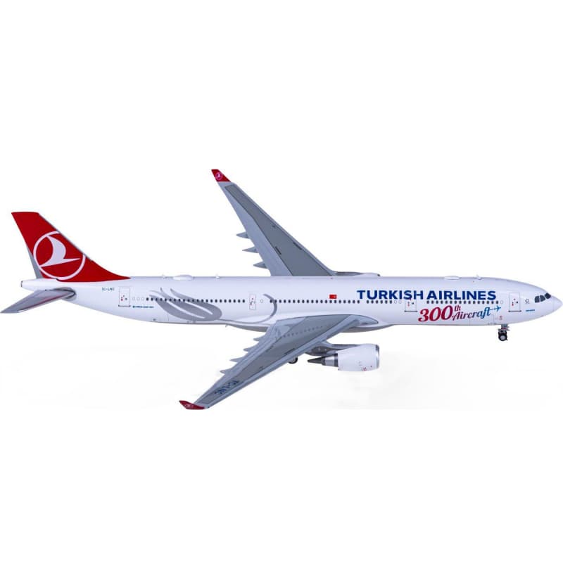 JC Wings Turkish Airlines Airbus A330-300 TC-LNC 1:400 Aircraft Pre-built  Airliner Model Display