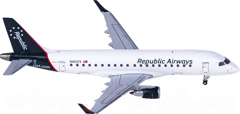 Geminijets Republic Airline for Embraer ERJ-175LR N402YX 1:400 Airplane Pre-built  Airliner Model Display