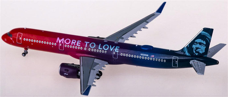 NGモデル アラスカ航空 エアバスA321neo N926VA 1:400スケール 飛行機 組み立て済み旅客機モデル ディスプレイ
