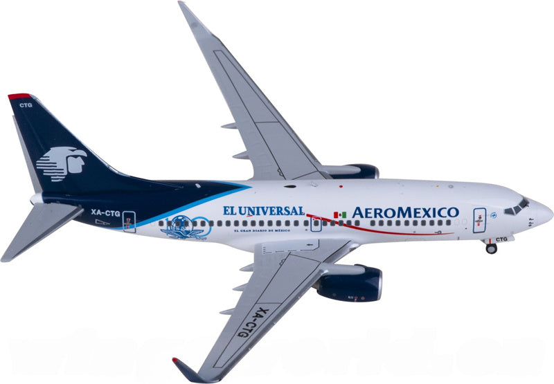 NG Models Aeromexico Boeing 737-700 XA-CTG 1:400 Diecast Model view 2