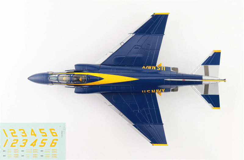 HOBBY MASTER McDonnell Douglas F-4J Phantom II US Blue Angels 1969 with decal No.1 to No.6 airplanes 1/72 Aircraft Pre-built Model