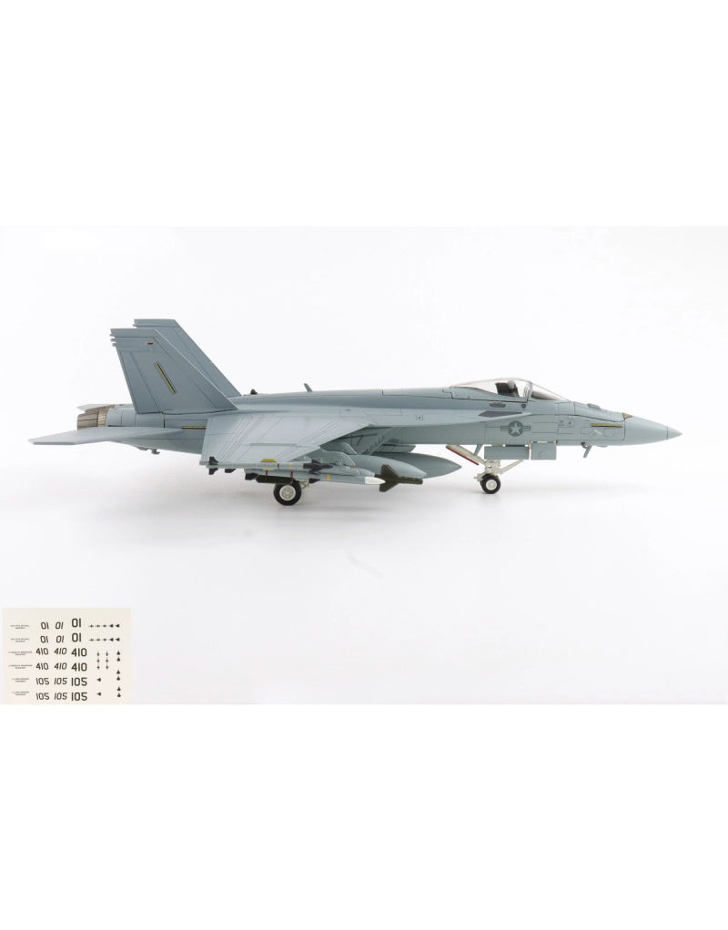 HOBBY MASTER US Navy F/A-18E Dagger Team 1:72 Model   w/decals for 01, 105, 410 airplanes