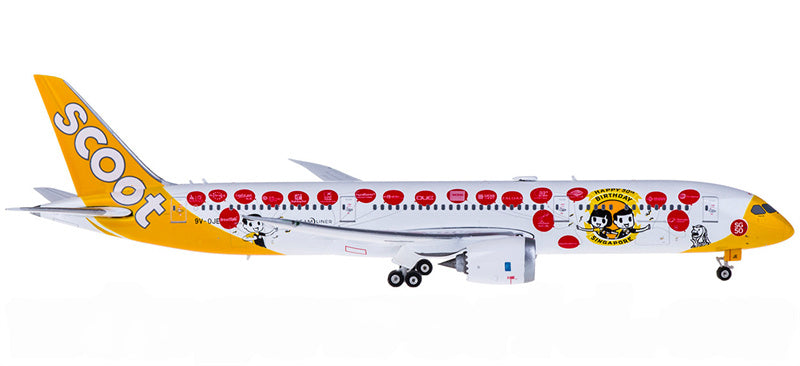 Phoenix Scoot Boeing 787-9 9V-OJE Happy 50th Birthday Singapore 1:400 Diecast Model view 4