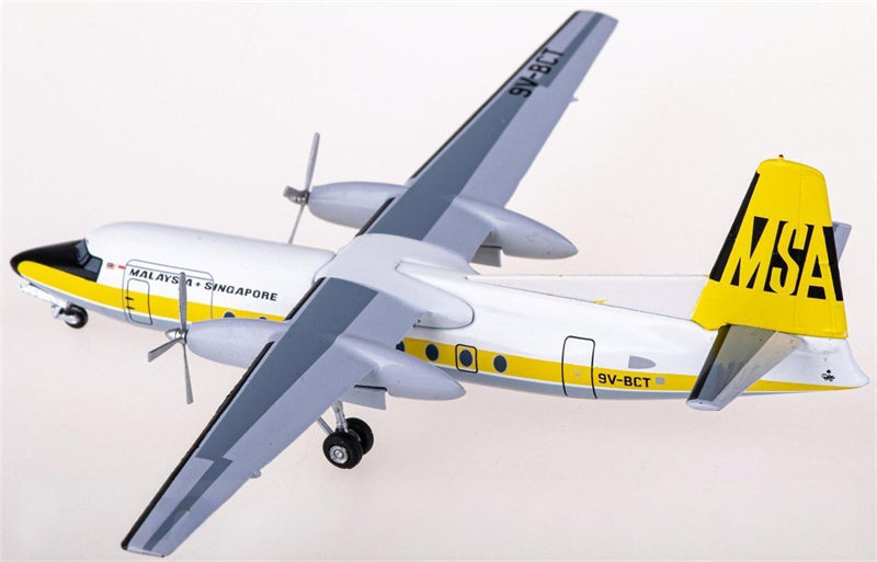 AeroClassics MSA for Fokker F-27 9V-BCT 1:200 Airplane Pre-built  Airliner Model Display