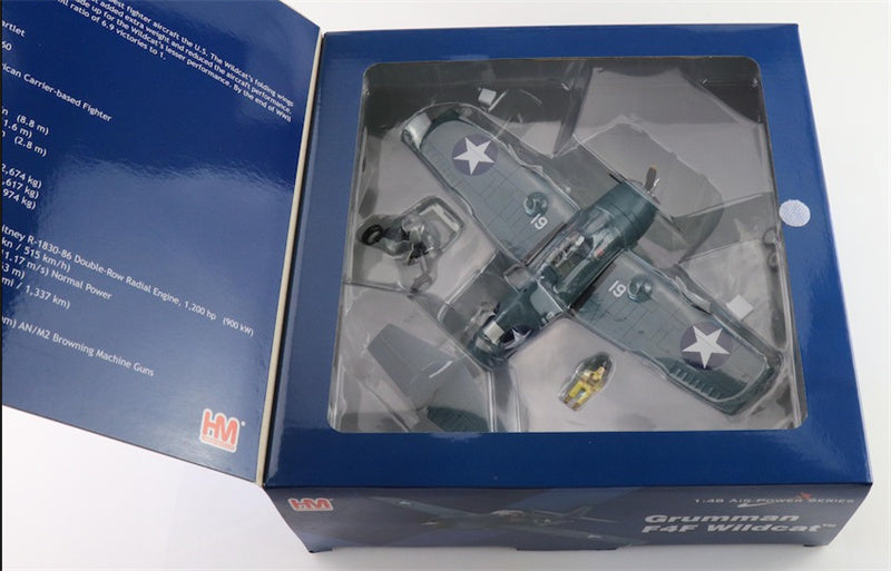 HOBBY MASTER F4F-4 Wildcat US Navy Battle of Santa Cruz white 19 Lt. Swede Vejtasa VF-10 USS Enterprise Oct 1942 1:48 Aircraft Pre-built Model
