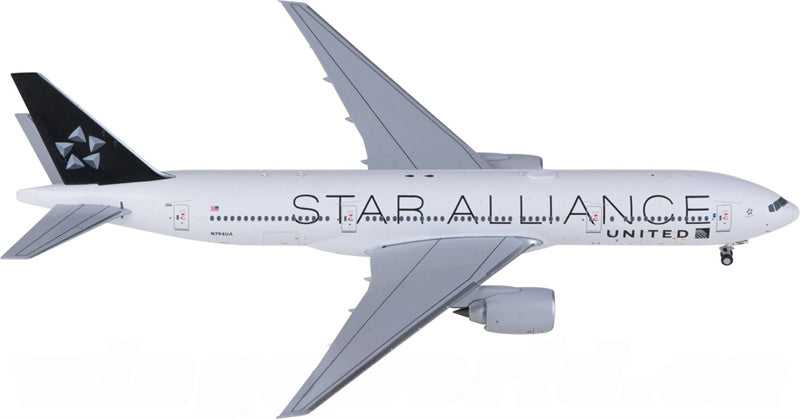 NG Models United Airlines Boeing 777-200ER N794UA Star Alliance 1:400 Diecast Model view 4