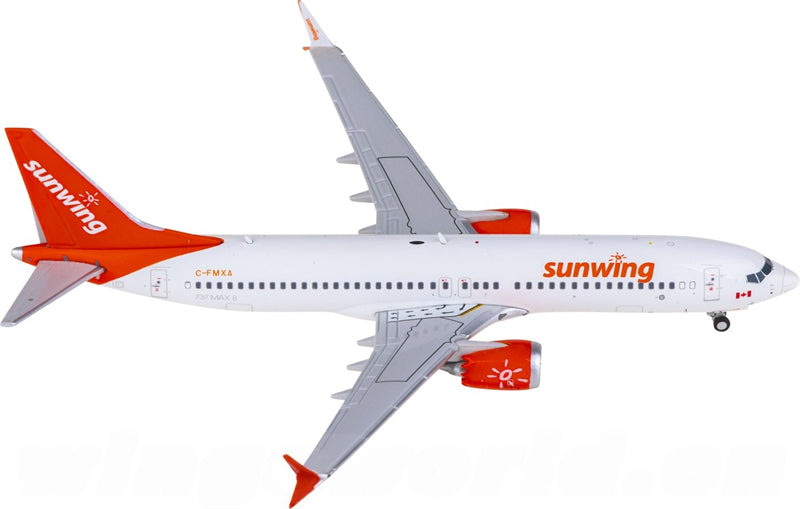 JC Wings Sunwing Airlines Boeing 737 MAX 8 C-FMXA 1:400 Diecast Model view 2