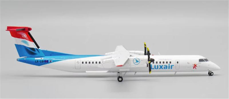 JC Wings Luxair BOMBARDIER Dash 8-Q400 LX-LQI 1:200 Aircraft Pre-built Model